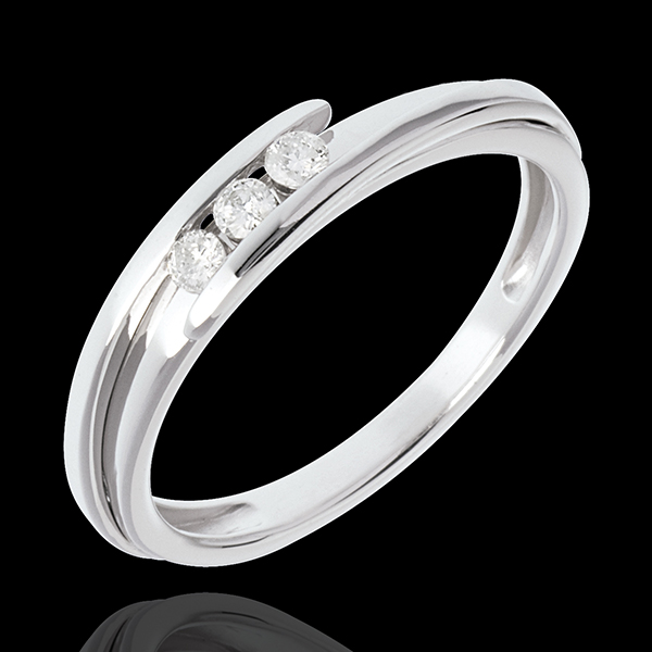 Trilogy Precious Nest - Fusion - white gold - 0.16 carat - 3 diamonds - 0.11 carat - 18 carats