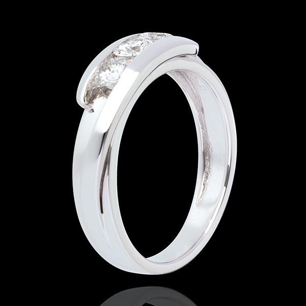 Trilogy Precious Nest - Fusion - white gold - 0.54 carat - 3 diamonds - 18 carats