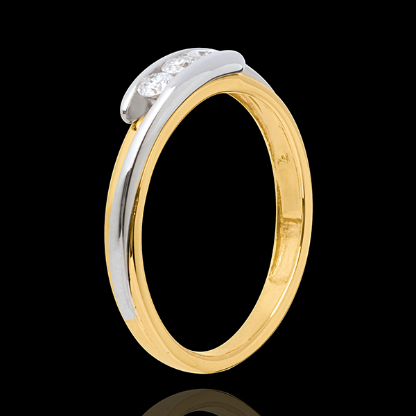 Trilogy Precious Nest - Fusion - white gold and yellow gold - 0.16 carat - 18 carats