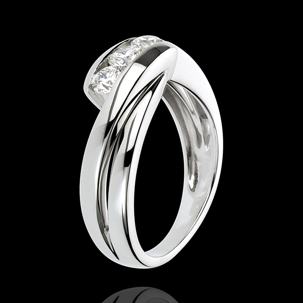 Trilogy Ring Precious Nest - Ritournelle - white gold - 0.54 carat - 3 diamonds - 18 carats