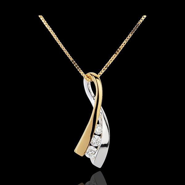 Two Gold Knot Illusion Pendant