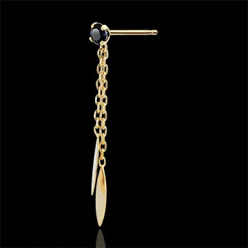 Orecchini Sakari - Oro giallo - 9 carati - 2 Zaffiri - 0.32 carati