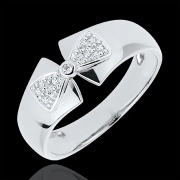 Ring Schleife Amelia in Weißgold