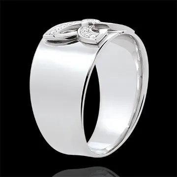 Ring Frische - Sommerlilie - Weißgold und Diamanten