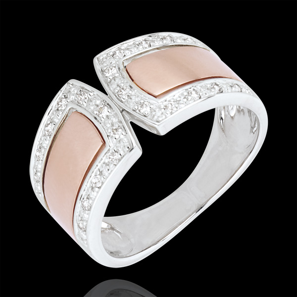 Ring Unendlichkeit - Kaiserlich - Roségold, Weißgold und Diamanten