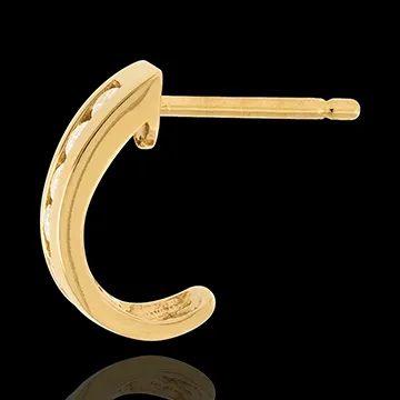 Ohrringe Halbmond in Gelbgold - 0.31 Karat - 12 Diamanten