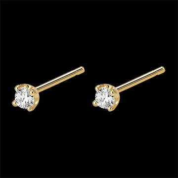 Diamantohrstecker in Gelbgold