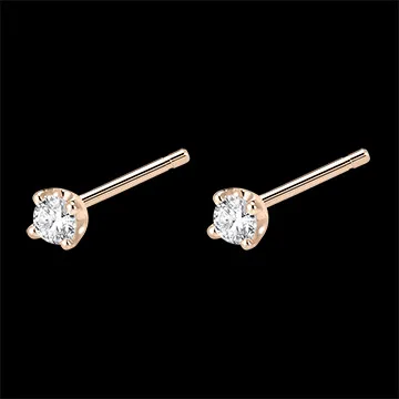 Ohrstecker Roségold mit Diamant