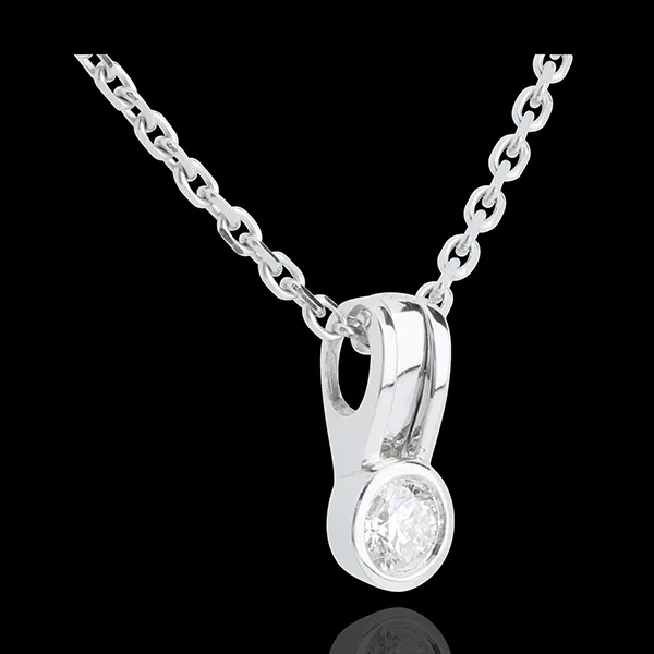 Anhänger Karabiner in Weissgold - 0.21 Karat