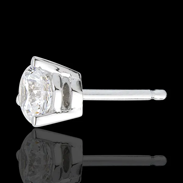 Diamantohrstecker in Weissgold - 3 Krappen - 1 Karat