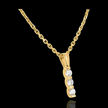 Anhänger Totem Trilogie in Gelbgold - 0.24 Karat - 3 Diamanten
