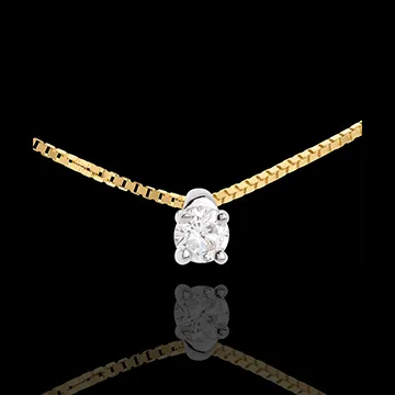 Collier Solitär in Gelbgold