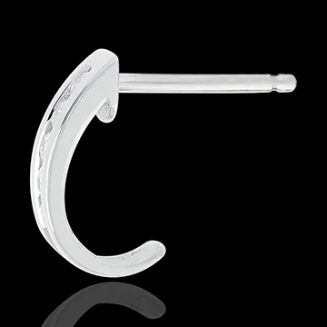 Diamant Ohrringe Halbmond in Weissgold - 0.22 Karat - 12 Diamanten