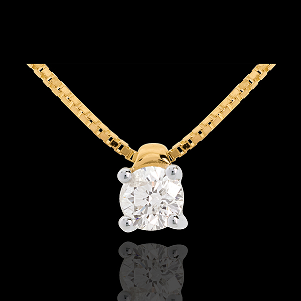 Collier Solitär in Gelbgold - 0.26 Karat