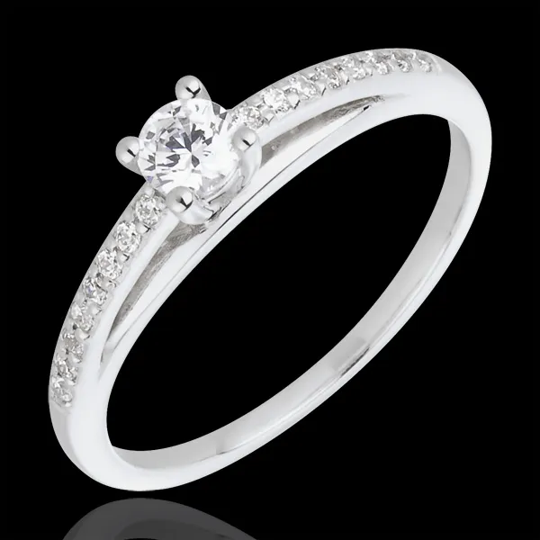 Verlobungsring - Avalon - Diamanten 0.195 Karat - Weißgold und Diamant