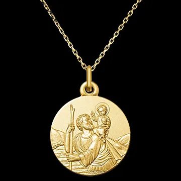 Medaille Saint Christophe – 9 Karat Gelbgold