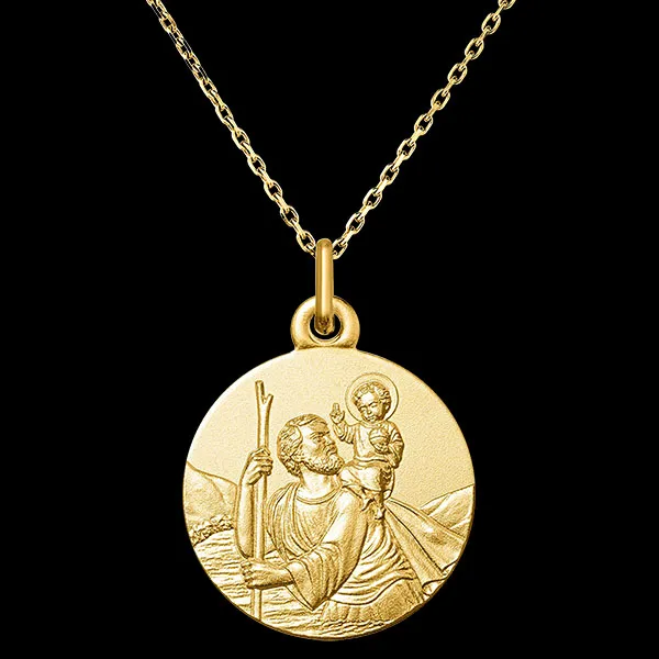 Medaille Heiliger Christophorus – 18-karätiges Gelbgold
