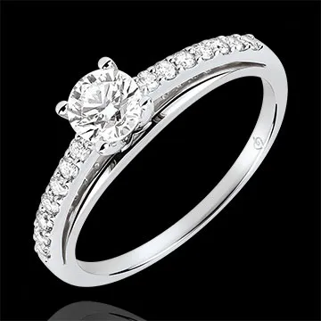 Solitaire Verlobungsring - Avalon - Diamant 0.4 Karat - Weißgold 18 Karat