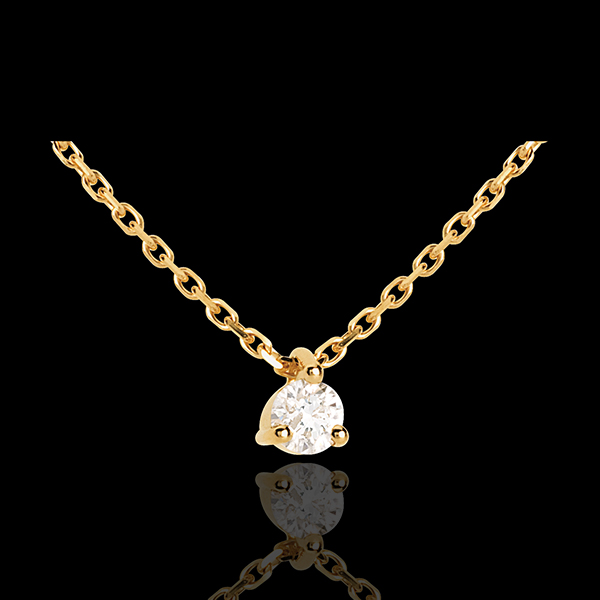 Diamant Collier Solitär in Gelbgold