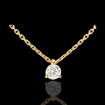 Collier Solitär in Gelbgold - 0.305 Karat