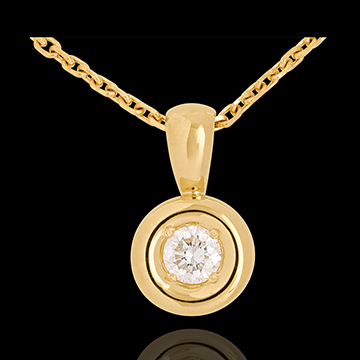 Diamant Anhänger Kelch in Gelbgold - 0.23 Karat