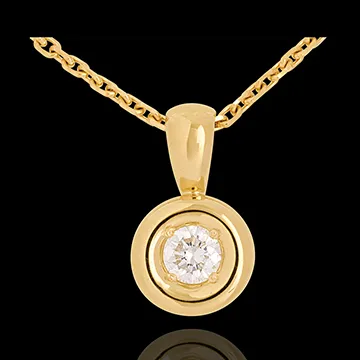 Diamant Anhänger Kelch in Gelbgold - 0.23 Karat