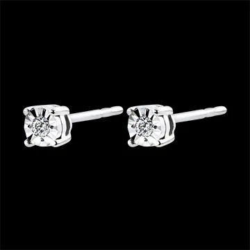 Ohrringe Ursprung - 9 Karat Weißgold und Diamanten
