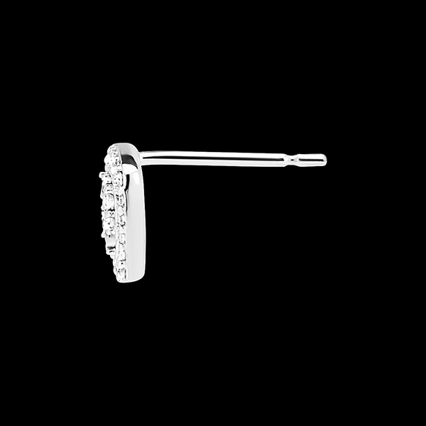 Ohrstecker Origine - Quadratischer Schliff - 9 Karat Weißgold und Diamanten
