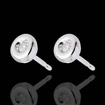 Ohrstecker Kelch in Weissgold