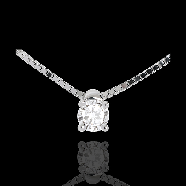 Collier Solitär in Weissgold