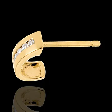 Ohrringe Halbmond in Gelbgold - 12 Diamanten