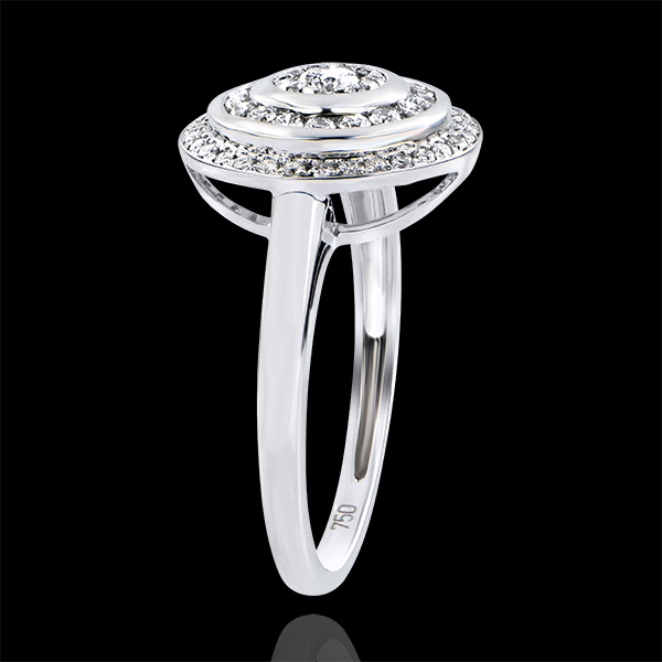 Verlovingsring Destiny- Ring Hypnose - 9 karaat witgoud met diamanten