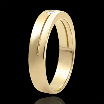 Trauring Olympia Trilogie - Mitteleres Modell - Gelbgold