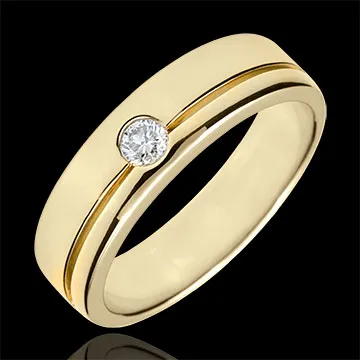 Trauring Olympia Diamant - Großes Modell - Gelbgold