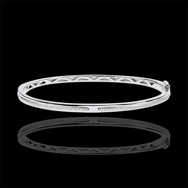 Armreif Versprechen - Weißgold und Diamanten - 9 Karat