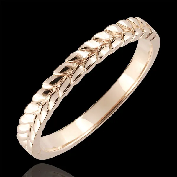 Ring Verzauberter Garten - Flechtwerk - Roségold - 9 Karat