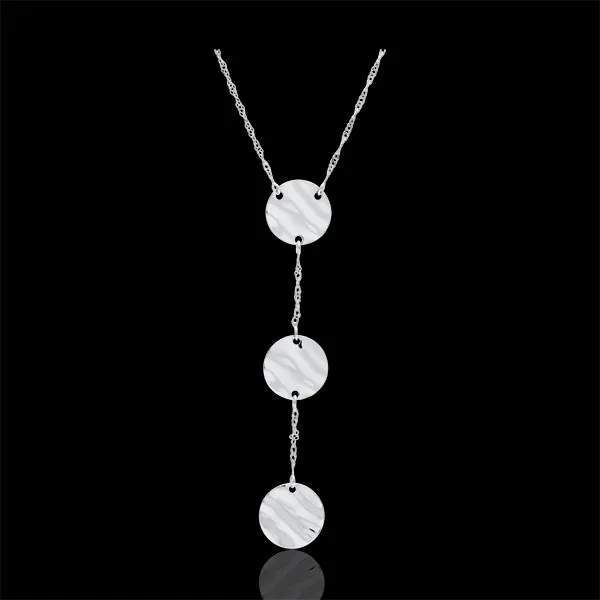 Collier Drei Sonnen - Weißgold