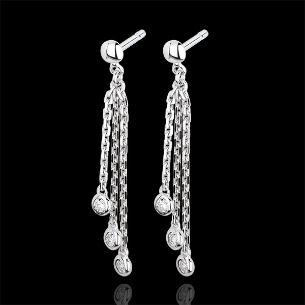 Diamantohrringe Wasserfall in Weißgold