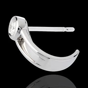 Diamant Ohrstecker Karabiner in Weissgold - 0.25 Karat