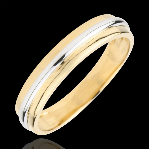 Wedding Ring Helio - Yellow gold and white gold