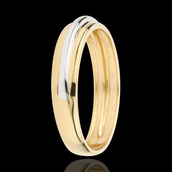 Wedding Ring Helio - Yellow gold and white gold