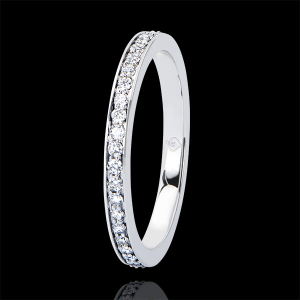 Wedding Ring Origin - Glitter - white gold 9 carats and diamonds