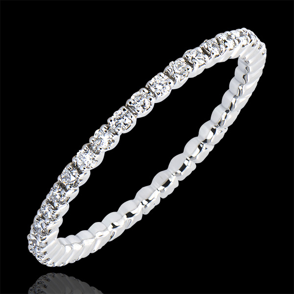 Wedding Ring Origin - Incastonatura a Griffe - Giro completo - white gold 9 carats and diamonds