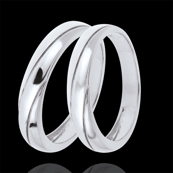 Wedding Rings Duo Saturn Trilogy -White gold