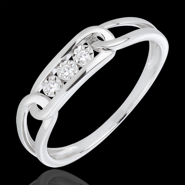 White Gold and Diamond Force Ring
