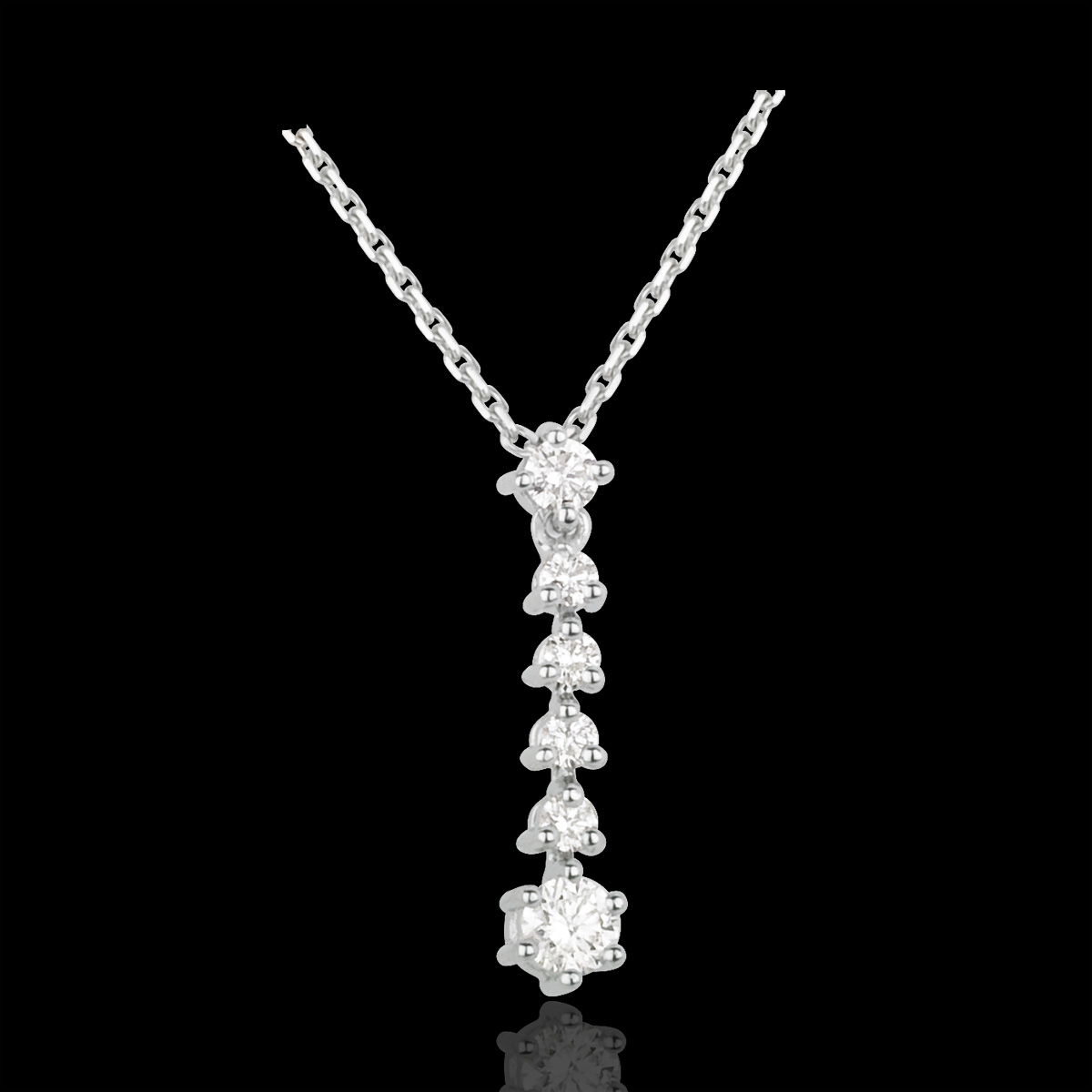 White Gold and Diamond Snowflake Necklace : Edenly jewellery
