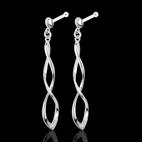 White Gold and Diamond Spectacle Earrings