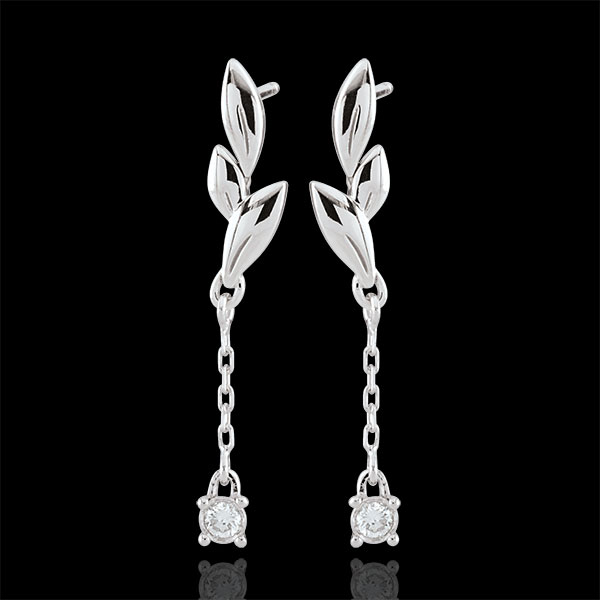 White Gold Diaphanous Earrings - 18 carats
