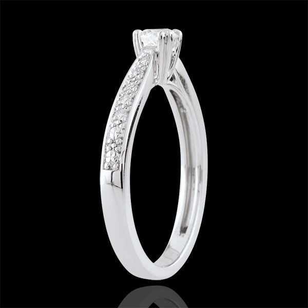 White Gold Garlane Solitaire Engagement Ring with 8 claws - 0.19 carat