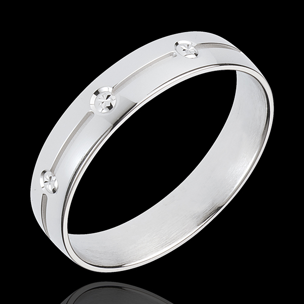 White Gold Giza Wedding Ring